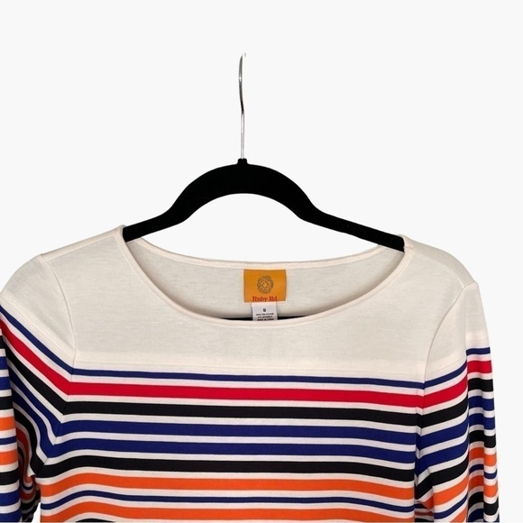 Ruby Rd. Colorful Stripes Shift Dress Size Medium - Picture 4 of 7